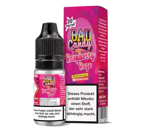 Bad Candy Liquids - Raspberry Rage - Nikotinsalz Liquid 10 mg/ml
