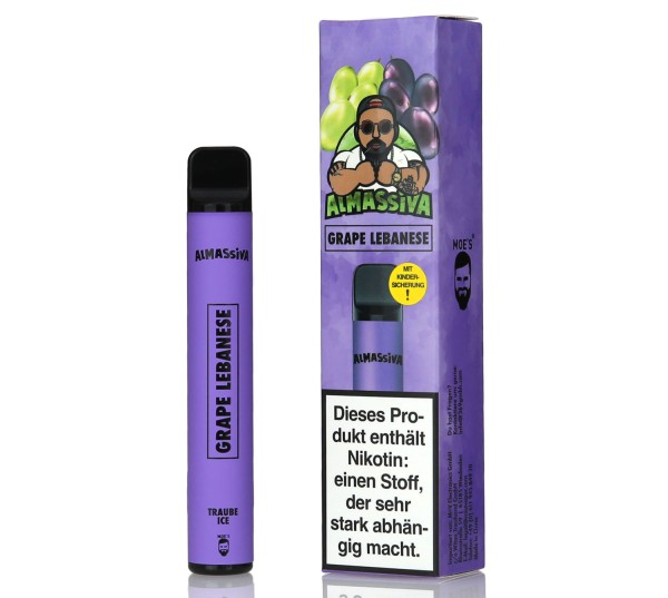Al Massiva Grape Lebanese Einweg E-Zigarette 600 Puffs 17mg/ml