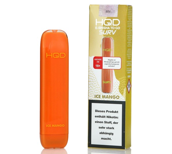 HQD 600 Wave Ice Mango Aroma Einweg E-Shisha 20mg Nikotin