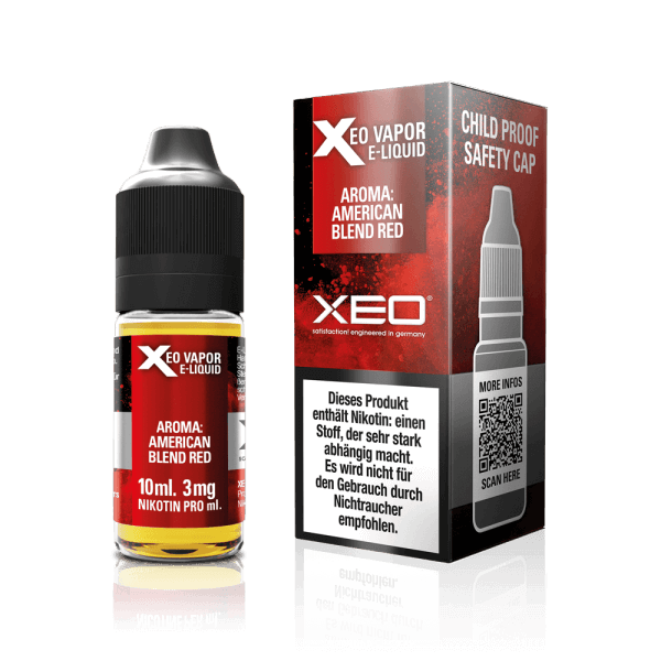 Xeo Nicotine E-Liquid Tobacco American Blend Red 3 mg/ml