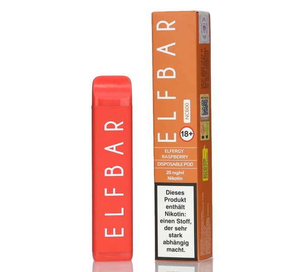 Elf Bar NC600 Raspberry Energy Einweg E-Zigarette 600 Puffs 20mg/ml