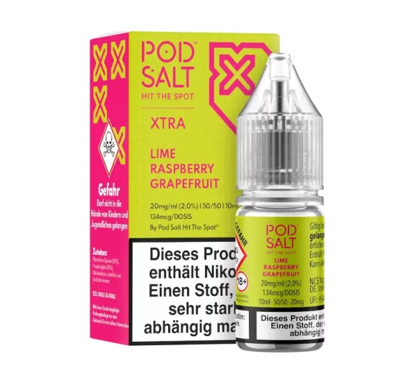 Pod Salt X - Lime Raspberry Grapefruit - Nikotinsalz - 20mg/ml