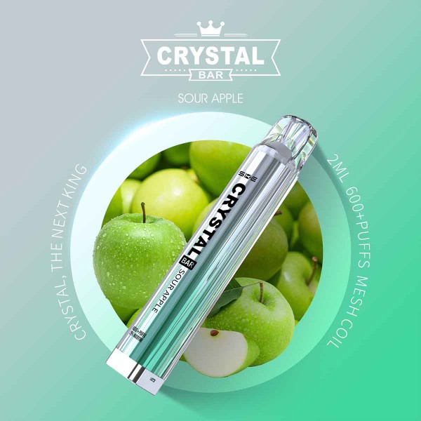 Crystal Bar Vape Sour Apple 20 mg/ml