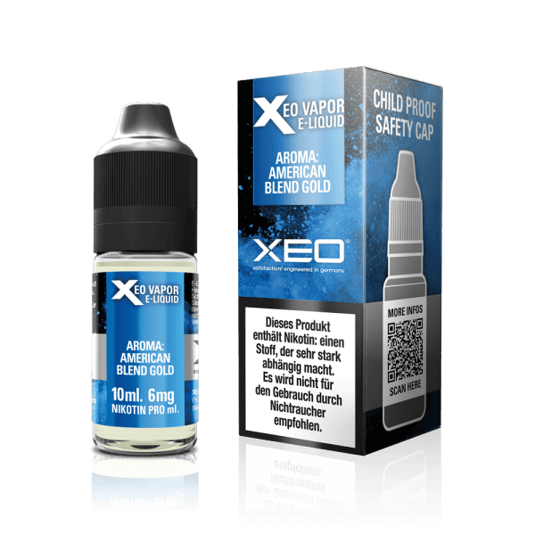 Xeo Nicotine E-Liquid Tobacco American Blend Gold 6 mg/ml