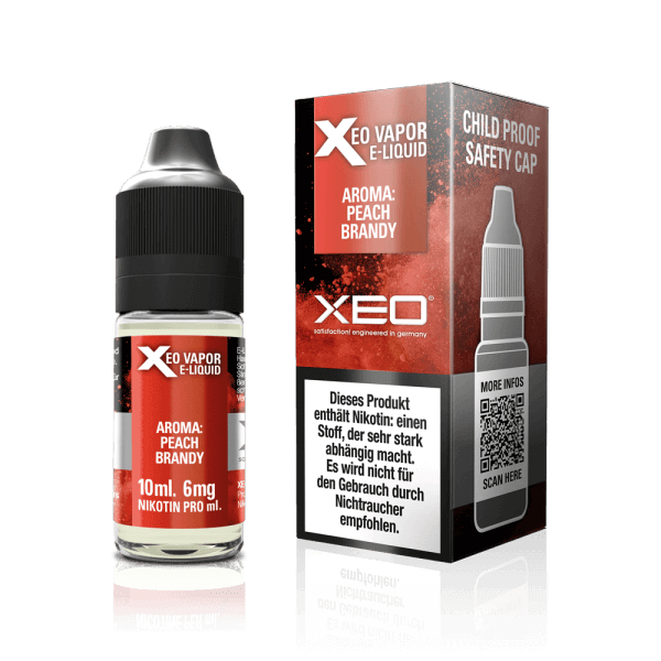 Xeo Nicotine E-Liquid Tobacco Peach Brandy 6 mg/ml