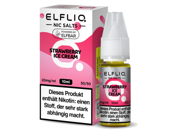 ELFLIQ - Strawberry Ice Cream - Nikotinsalz Liquid 20 mg/ml