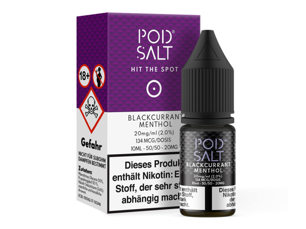 Pod Salt - Blackcurrant Menthol - Nikotinsalz Liquid 20 mg/ml