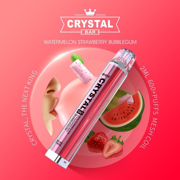 Crystal Bar Vape Watermelon Strawberry Bubblegum 20 mg/ml