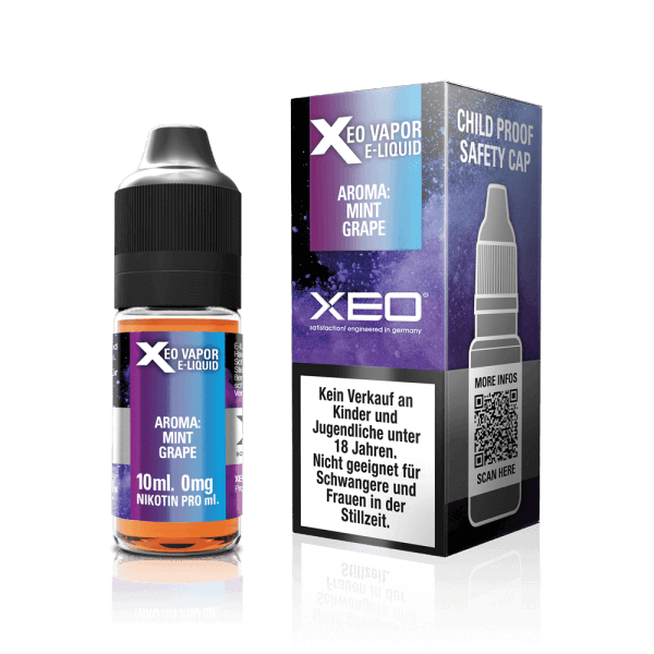 Xeo Nicotine E-Liquid Tobacco Mint Grape 3 mg/ml