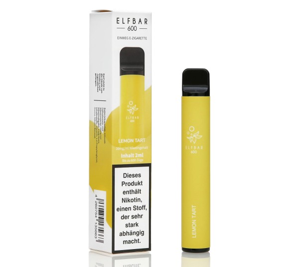 Elf Bar 600 Lemon Tart Aroma Einweg E-Shisha 20mg Nikotin