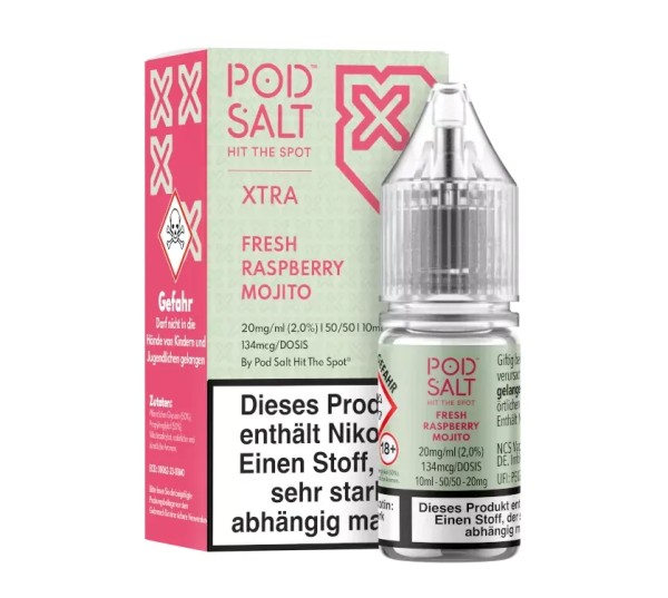 Pod Salt X - Fresh Raspberry Mojito - Nikotinsalz - 20mg/ml