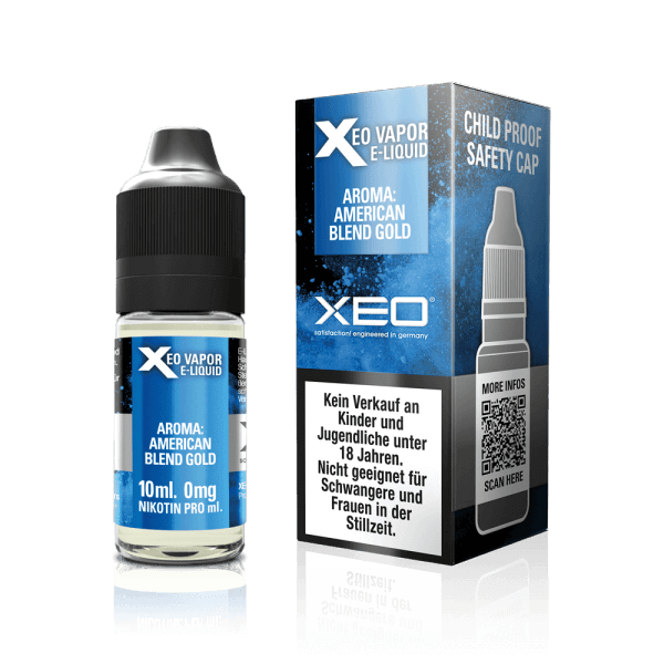 Xeo Nicotine E-Liquid Tobacco American Blend Gold 0 mg/ml